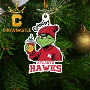 Atlanta Hawks NBA Grinchy Christmas Tree Decor Ornament