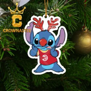 Atlanta Hawks Stitch Xmas NBA Decoration Christmas Tree Ornament