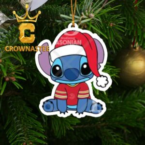 Atlanta Hawks Stitch NBA Christmas Tree Decor Ornament