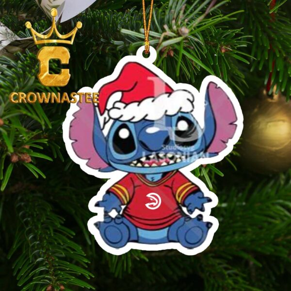 Atlanta Hawks Stitch NBA Christmas Tree Decor Xmas Ornament