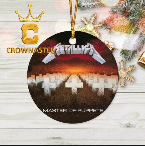 Metallica Master Of Puppets Album Cover Christmas Tree Decorations Ornament