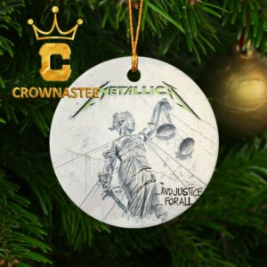 Metallica And Justice For All Album Cover Christmas Tree Decorations Ornament