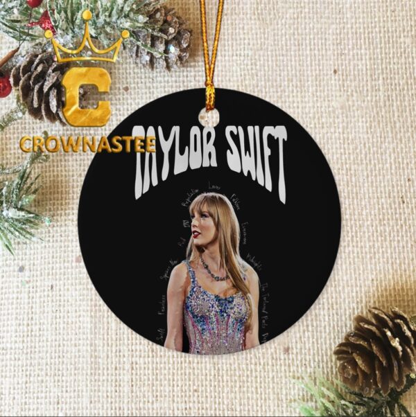 Taylor Swift Album List Christmas Tree Decorations Ornament