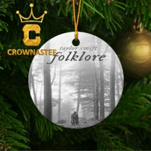 Taylor Swift Folklore Album Cover Christmas Tree Decorations Ornament