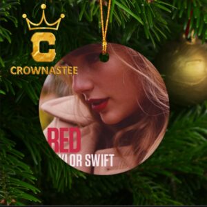 Taylor Swift Red Album Cover Christmas Tree Decorations Ornament
