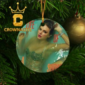Taylor Swift The Life Of A Showgirl Album Cover Christmas Decor Ornament