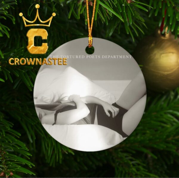 Taylor Swift The Tortured Poets Department Album Cover Christmas Tree Decor Ornament