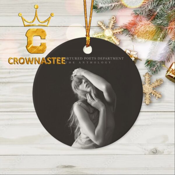 Taylor Swift The Tortured Poets Department Album Cover Christmas Tree Decorations Ornament