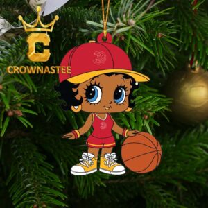 Atlanta Hawks NBA Betty Boop Christmas Tree Decor Ornament