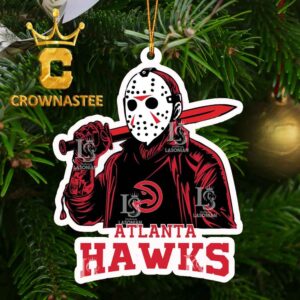 Atlanta Hawks NBA Jason Voorhees Horror Christmas Tree Decor Ornament