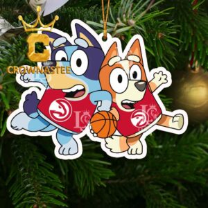 Bluey Atlanta Hawks NBA Christmas Tree Decor Ornament