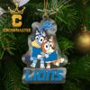Detroit Lions Bluey 1st Fan NFL Acrylic Christmas Tree Decoration Ornament