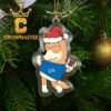 Detroit Lions Bluey Cartoon Christmas NFL Acrylic Christmas Tree Decoration Ornament