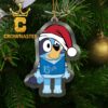 Detroit Lions Bluey Christmas Holiday NFL Acrylic Christmas Tree Decoration Ornament