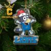 Detroit Lions Bluey Honey Christmas NFL Acrylic Christmas Tree Decoration Ornament