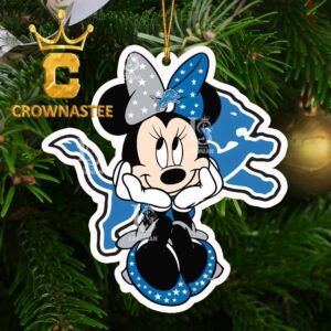 Detroit Lions Cute Minnie Mouse NFL Christmas Tree Decor Ornament