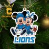 Detroit Lions Boujee Grinch NFL Acrylic Christmas Tree Decor Ornament