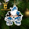 Detroit Lions Disney Mickey And Minnie Football NFL Acrylic Christmas Tree Decor Ornament