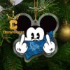 Detroit Lions Mickey Mouse Christmas NFL Acrylic Christmas Tree Decor Ornament