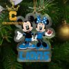 Detroit Lions Mickey Mouse Funny NFL Acrylic Christmas Tree Decor Ornament