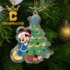 Detroit Lions Mickey Wearing Hoodie Sport NFL Acrylic Christmas Tree Decor Ornament