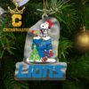 Detroit Lions Snoopy Sport NFL Acrylic Christmas Tree Decor Ornament