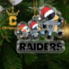 Las Vegas Raiders Bluey Family Christmas NFL Acrylic Christmas Tree Decoration Ornament