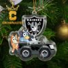 Las Vegas Raiders Bluey Family NFL Acrylic Christmas Tree Decoration Ornament