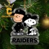 Las Vegas Raiders Bluey Santa Claus Christmas NFL Acrylic Christmas Tree Decoration Ornament
