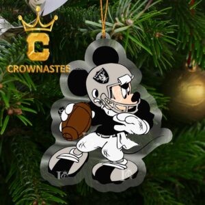 Las Vegas Raiders Disney Mickey Mouse NFL Acrylic Christmas Tree Decoration Ornament