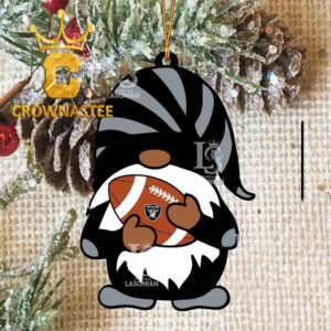 Las Vegas Raiders Gnomes NFL Acrylic Christmas Tree Decoration Ornament