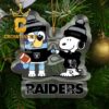 Las Vegas Raiders Peanuts Snoopy Friends NFL Acrylic Christmas Tree Decoration Ornament