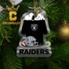 Las Vegas Raiders Snoopy And Charlie NFL Acrylic Christmas Tree Decoration Ornament