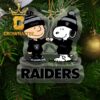 Las Vegas Raiders Snoopy NFL Acrylic Christmas Tree Decoration Ornament
