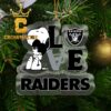 Las Vegas Raiders Snoopy Sport NFL Acrylic Christmas Tree Decor Ornament