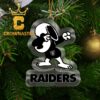 Las Vegas Raiders Snoopy Sport NFL Acrylic Christmas Tree Decoration Ornament