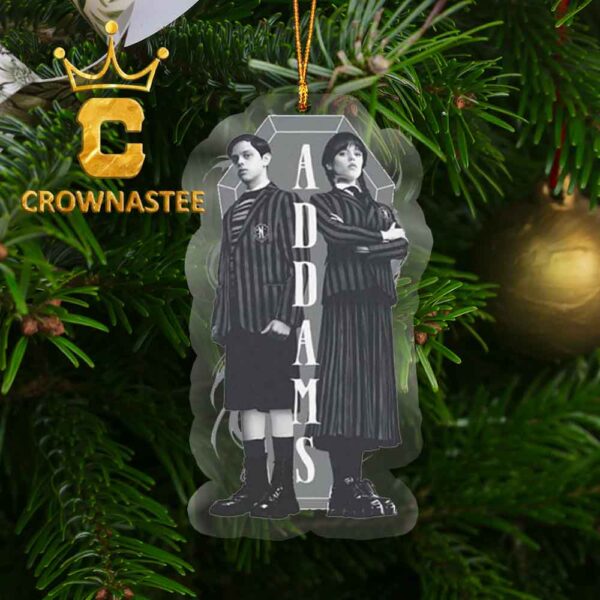 Wednesday Addams Siblings Acrylic Christmas Tree Decoration Ornament