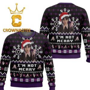 Wednesday I’m Not Merry Ugly Christmas Sweater
