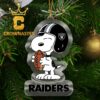 Las Vegas Raiders Snoopy Player Football NFL Acrylic Christmas Tree Decoration Ornament
