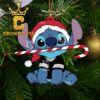 Las Vegas Raiders Stitch Santa Christmas NFL Acrylic Christmas Tree Decoration Ornament