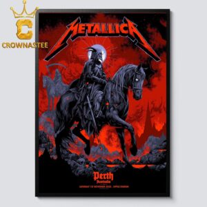 Metallica Perth 2025 Western Australia Optus Stadium Exclusive Home Decor Poster Canvas Crown