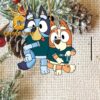 Philadelphia Eagles Bluey Cartoon Christmas NFL Acrylic Christmas Tree Decoration Ornament