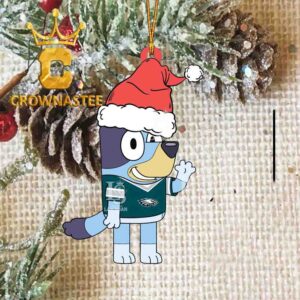 Philadelphia Eagles Bluey Christmas NFL Decoration Acrylic Christmas Tree Ornament
