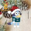 Philadelphia Eagles Christmas Bluey Bandit Heeler NFL Acrylic Christmas Tree Decoration Ornament