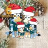 Philadelphia Eagles Christmas Bluey Santa Claus NFL Acrylic Christmas Tree Decoration Ornament