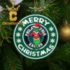 Philadelphia Eagles Grinch Leopard Christmas NFL Acrylic Christmas Tree Decoration Ornament