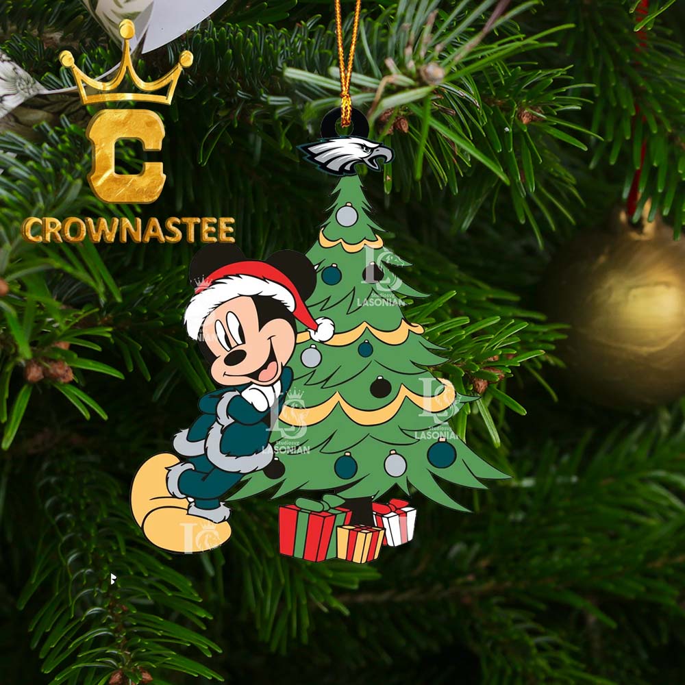 Philadelphia Eagles Mickey Mouse NFL Christmas Tree Decor Ornament Philadelphia Eagles Mickey Mouse NFL Christmas Tree Decor Ornament