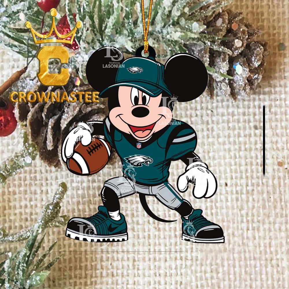 Philadelphia Eagles Mickey Mouse NFL Xmas Christmas Tree Decoration Ornament Philadelphia Eagles Mickey Mouse NFL Xmas Christmas Tree Decoration Ornament