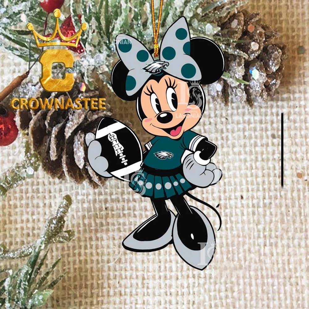 Philadelphia Eagles Minnie Mouse NFL Acrylic Christmas Tree Decoration Ornament Philadelphia Eagles Minnie Mouse NFL Acrylic Christmas Tree Decoration Ornament