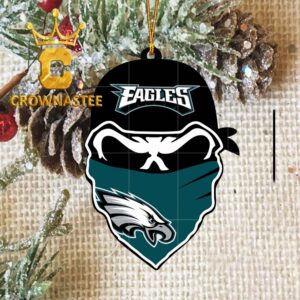 Philadelphia Eagles NFL Skull Acrylic Christmas Tree Decoration Ornament